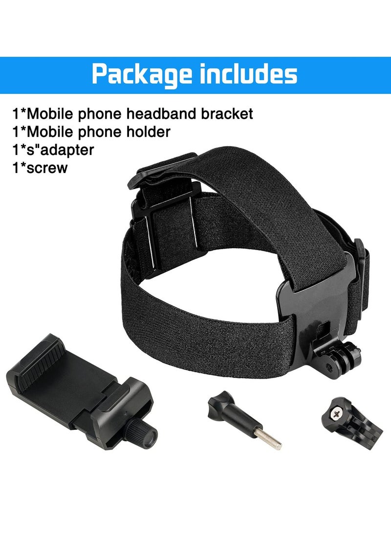 KASTWAVE Phone Head Mount, Head Mount Phone Holder, Outdoor Live Shooting Brachet Head Mount for iPhone, Action Camera  - Image 2