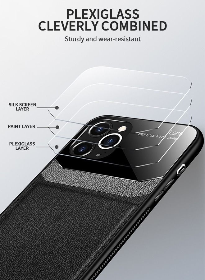 GROIC IPhone 14 Pro Case 6.1 Inch, Luxury Leather Case, Back Cover, Tempered Glass Anti-Slip, Anti-Fingerprint, Shockproof Protector Cover - Image 2