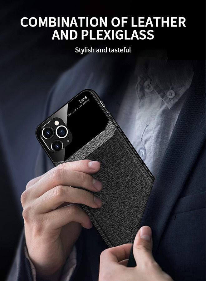 GROIC IPhone 14 Pro Case 6.1 Inch, Luxury Leather Case, Back Cover, Tempered Glass Anti-Slip, Anti-Fingerprint, Shockproof Protector Cover - Image 5