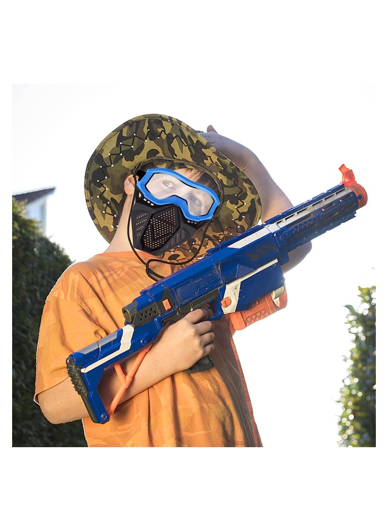 KASTWAVE - Tactical Mask with Goggles, Full Mask Protect Eyes Compatible with Nerf Rival, Apollo, Zeus, Khaos, Atlas, Artemis Blasters Rival Mask, for Kids CS Airsoft Shooting Game, 2 PCS - Image 1