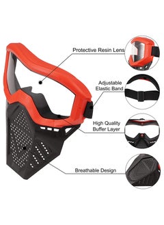 KASTWAVE Tactical Mask with Goggles, Full Mask Protect Eyes Compatible with Nerf Rival, Apollo, Zeus, Khaos, Atlas, Artemis Blasters Rival Mask, for Kids CS Airsoft Shooting Game, 2 PCS  - Image 4