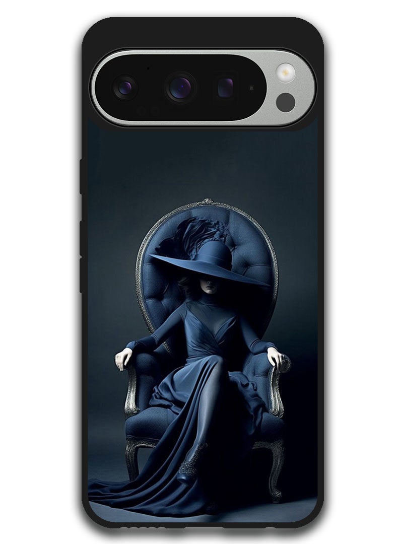 Theodor Protective Case Anti Scratch Shock Proof Bumper Cover For Google Pixel 9 Pro XL Beautiful Hat Girl  - Image 1