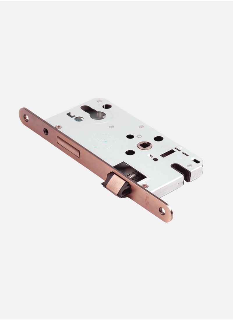 CINCINNO - Premium Anti-Rust SS304 Stainless Steel Mortise 7255 Lockbody 55x72mm – Curve End Shape, 5-Year Mechanical Warranty, Secure Door Lock for Residential & Commercial Use (Rose Gold) - Image 1