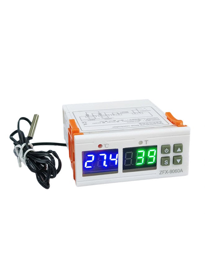 Generic ZFX-9060A Digital Temperature Controller Intelligent Temperature Regulator DC12V 10A Timing Thermostat Support Heating/Cooling/Temperature DC12V 10A  - Image 1
