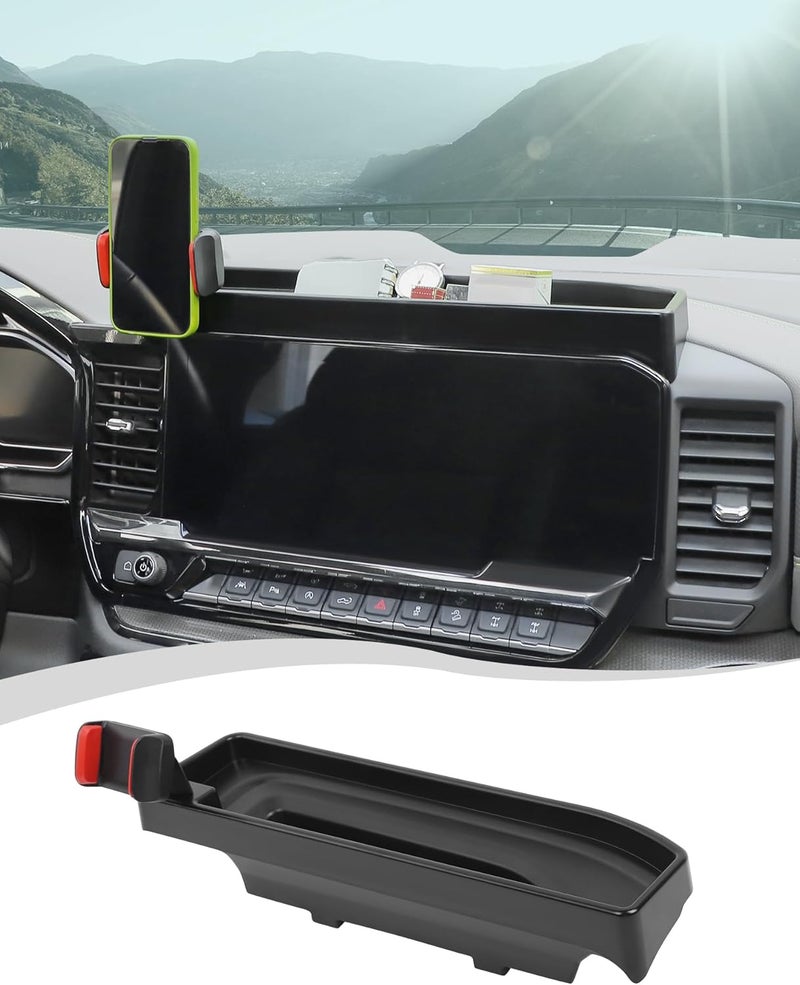 Hoolcar Dash Mount Cell Phone Holder and Dashboard Storage Organizer for Chevrolet Silverado 2022-2024 - Image 1