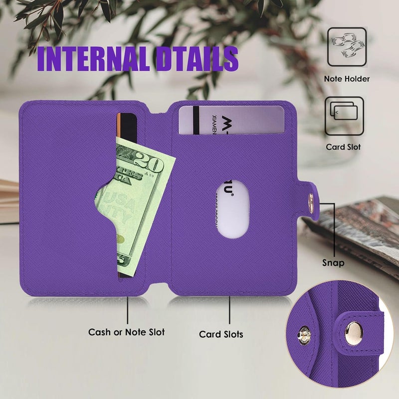 M-Plateau Small Women's Wallet with Kickstand & Credit Card Holder - Purple - Image 5