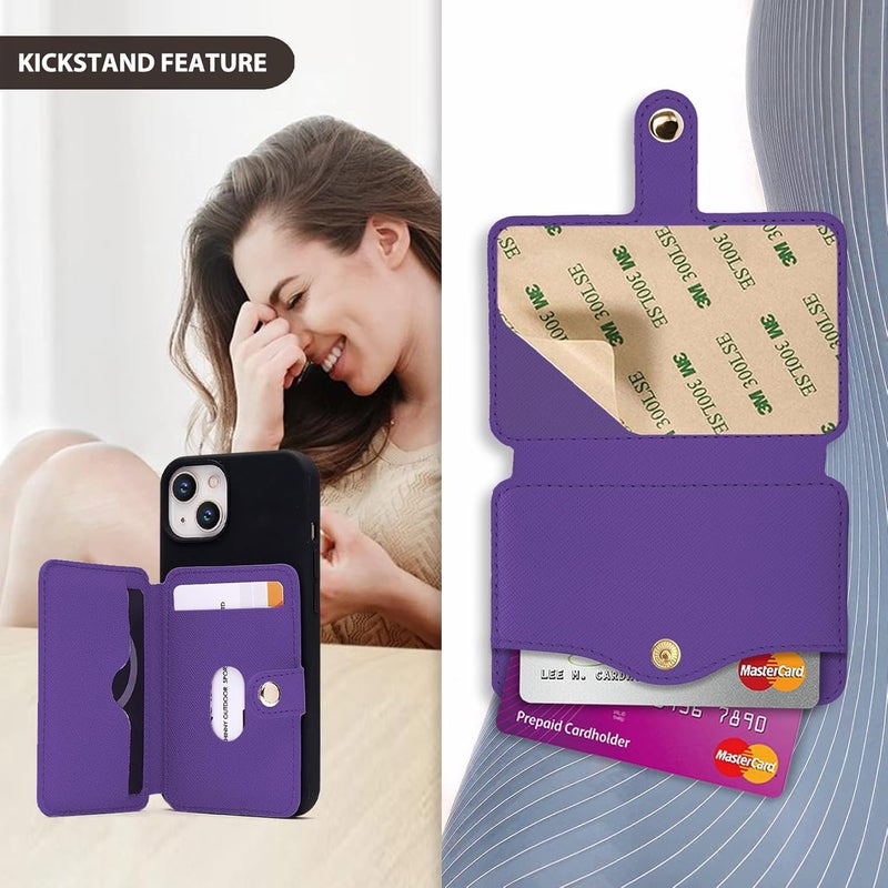 M-Plateau Small Women's Wallet with Kickstand & Credit Card Holder - Purple - Image 4