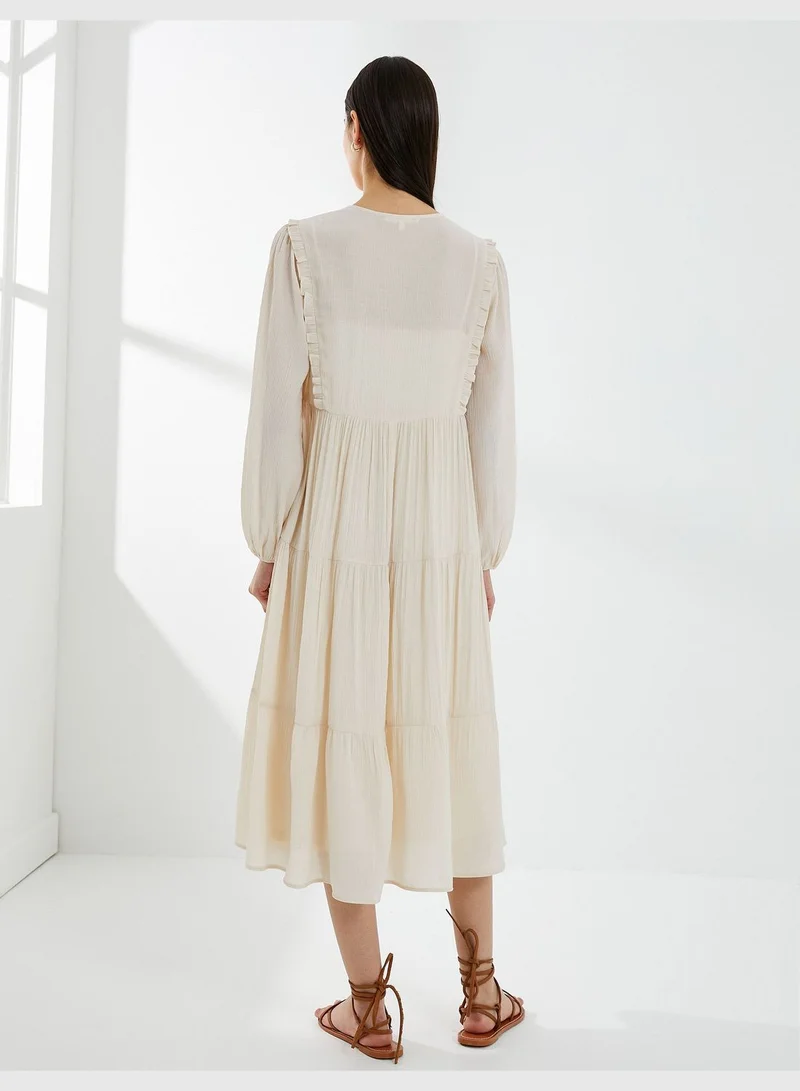 KOTON Tiered Cotton Dress