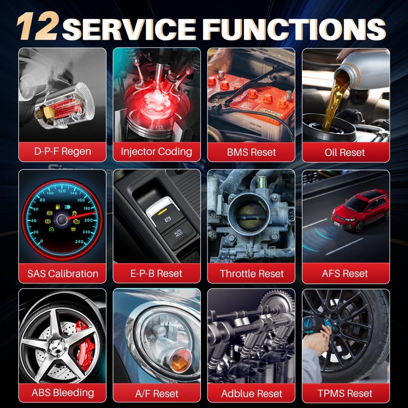 لانش Launch Crp129E V2.0 Elite Obd2 Scanner 2025 All Level-Up Fca Autoauth 12 Reset Oil/Epb/Sas/TPms/Bms/Injector Coding Abs Bleed Abs Srs، قارئ رمز محرك النقل، تحديث مجاني مدى الحياة - Image 3