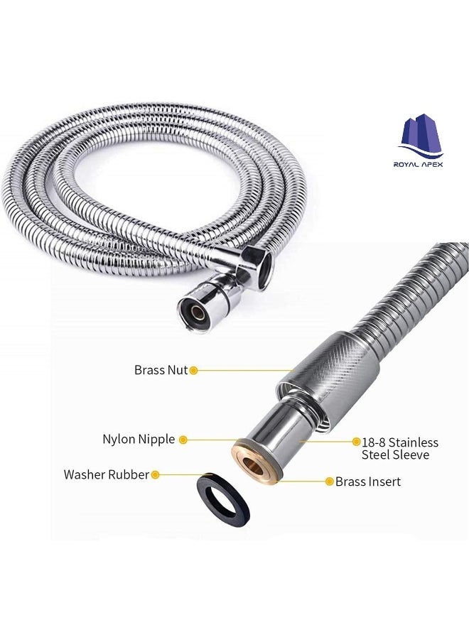 Royal Apex 1.5 M Stainless Steel Shower Hose Flexible Handheld Showerhead Replacement Hose  - Image 4