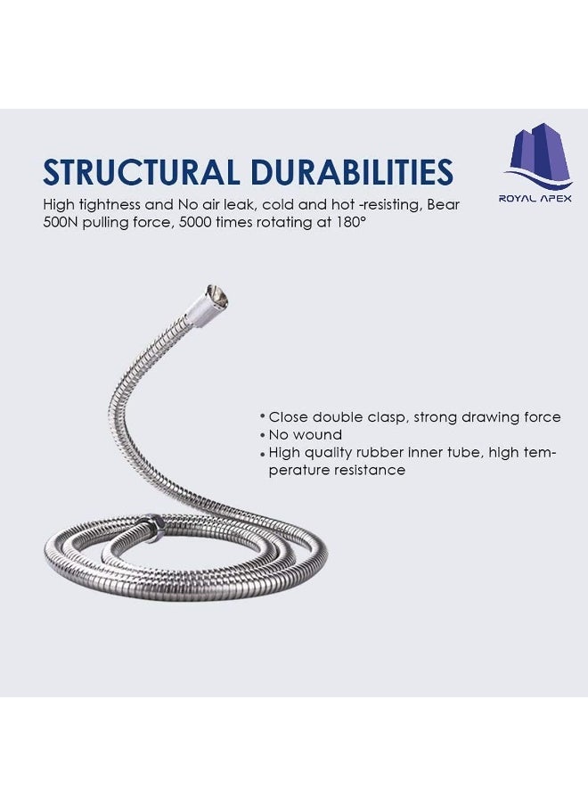 Royal Apex 1.5 M Stainless Steel Shower Hose Flexible Handheld Showerhead Replacement Hose  - Image 3