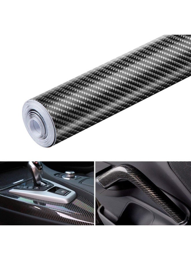 ChicAbode ملصقات السيارات ، أسود 6D ألياف الكربون فينيل لف ، فيلم لاصق ذاتي ، لف مقاوم للماء بدون فقاعة ، يتكيف مع مظهر وداخل الدراجات النارية ، أجهزة الكمبيوتر ، السيارات -1ft x 10ft - Image 1