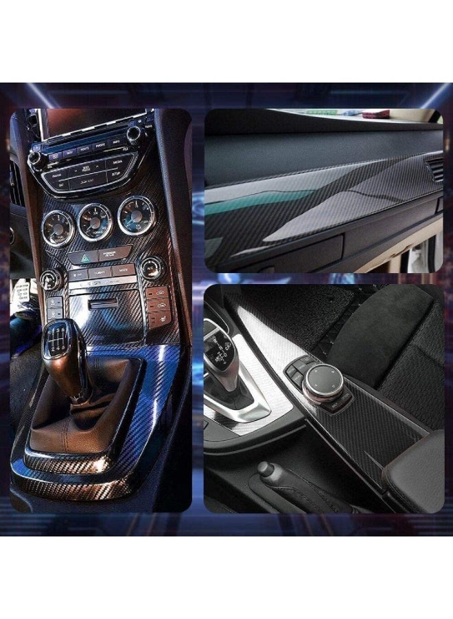 ChicAbode ملصقات السيارات ، أسود 6D ألياف الكربون فينيل لف ، فيلم لاصق ذاتي ، لف مقاوم للماء بدون فقاعة ، يتكيف مع مظهر وداخل الدراجات النارية ، أجهزة الكمبيوتر ، السيارات -1ft x 10ft - Image 4