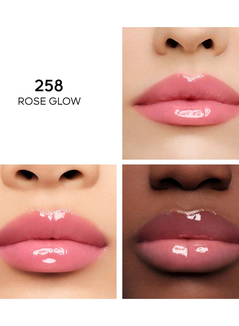 غيرلان كيس كيس بي جلو زيت الشفاه بالعسل – 258 ROSE GLOW – زيت شفاه مرطب بتركيبة 92٪ من مكونات طبيعية مع العسل ولمعان طبيعي - Image 2