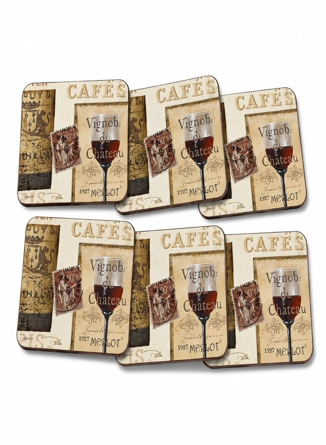 Pimpernel The French Cellar Coasters Set of 6 - Image 1