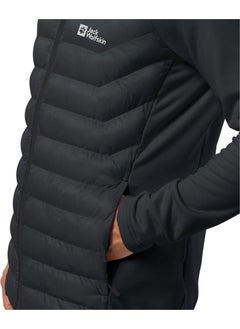 Jack Wolfskin جاكيت خارجي هجين برو روتبورن للرجال 1710512-6000 أسود  - Image 4