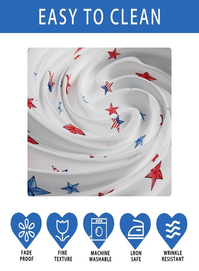 XCHI Watercolor Flowers America Stars Hats Memorial Day Tablecloth Rectangle 4th of July Patriotic Independence Day Table Cloth Table Covers for Indoor Dining Home Party Decorations 60x104 Inch - Image 4