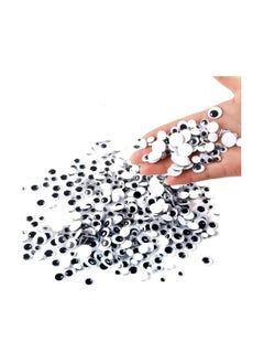 Party with Emma 1000 Pieces Wiggle Googly 6mm 8mm 10mm 12mm Black Wiggle Googly Eyes with Self-Adhesive Black Round Sticker Eyes DIY Arts Crafts Scrapbooking Accessories  - Image 4