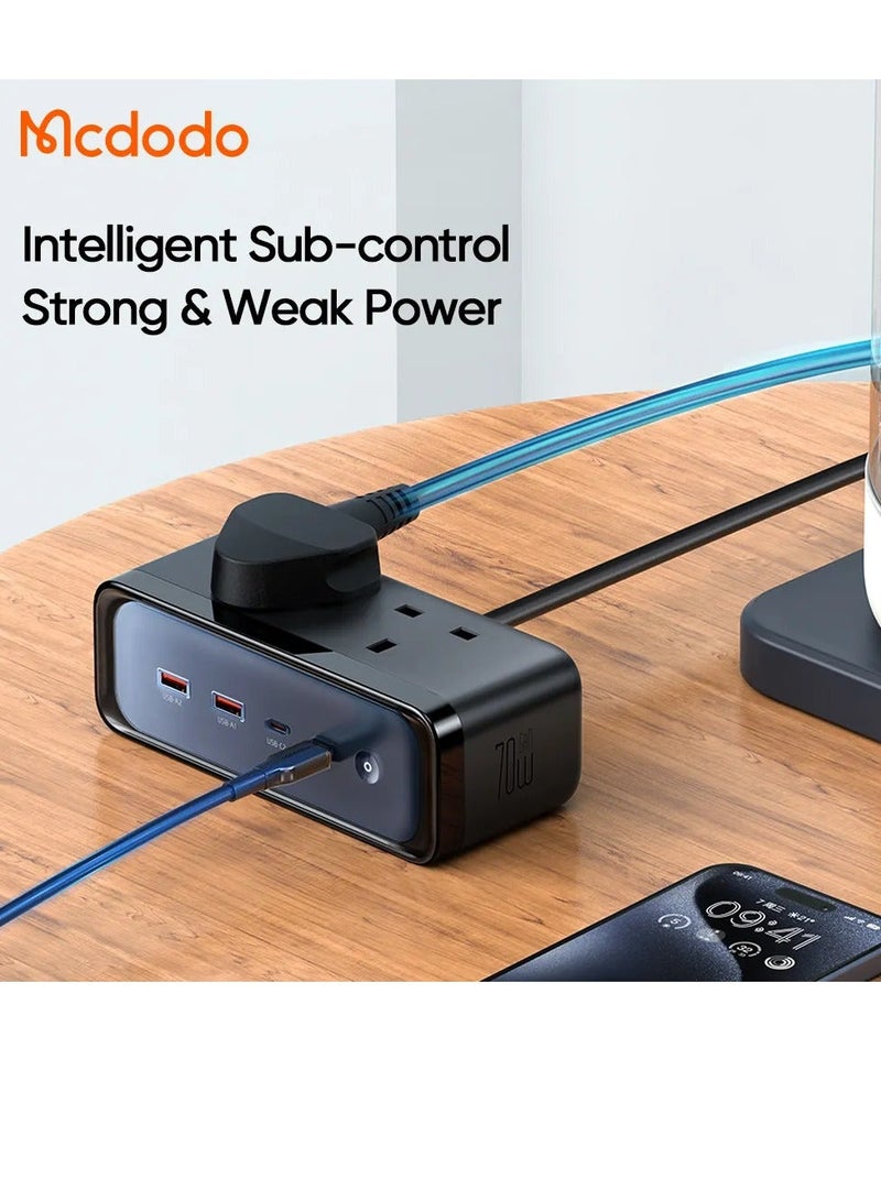 Mcdodo High-Speed Mcdodo Charger 4590 6-in-1 GaN Power Strip with Lightning and Surge Protection - Image 2