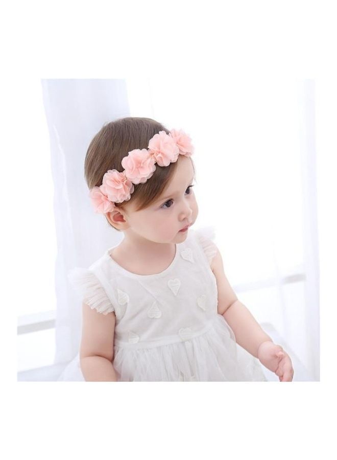 NIBEMINENT Baby Girl Flower Headband Handmade DIY Headwear white - Image 3