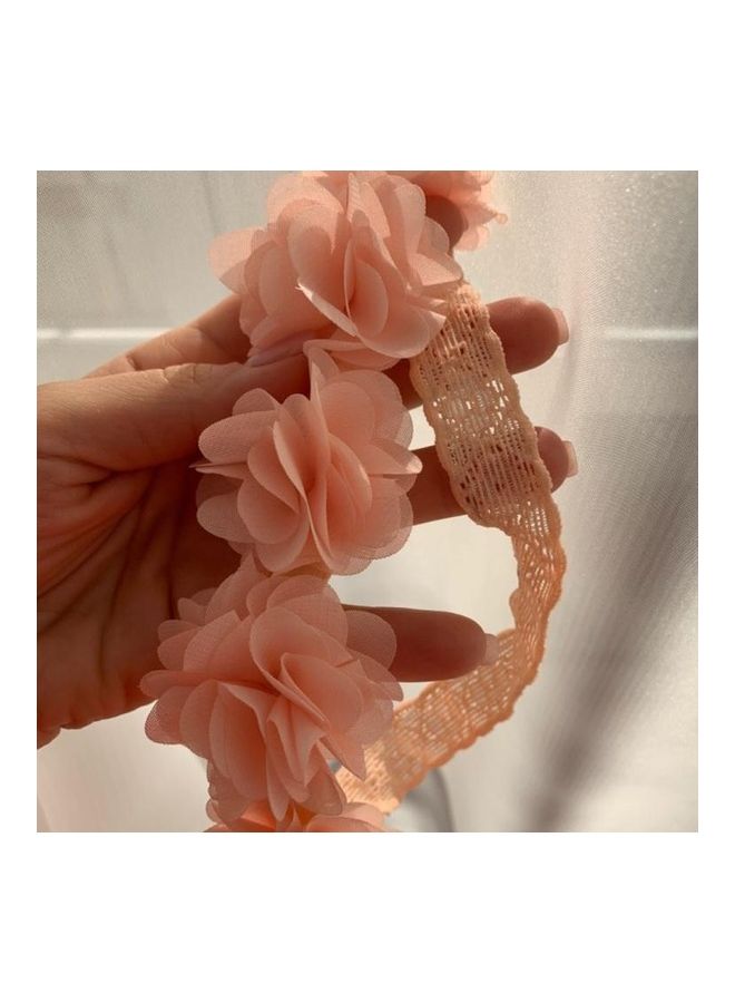 NIBEMINENT Baby Girl Flower Headband Handmade DIY Headwear white - Image 4