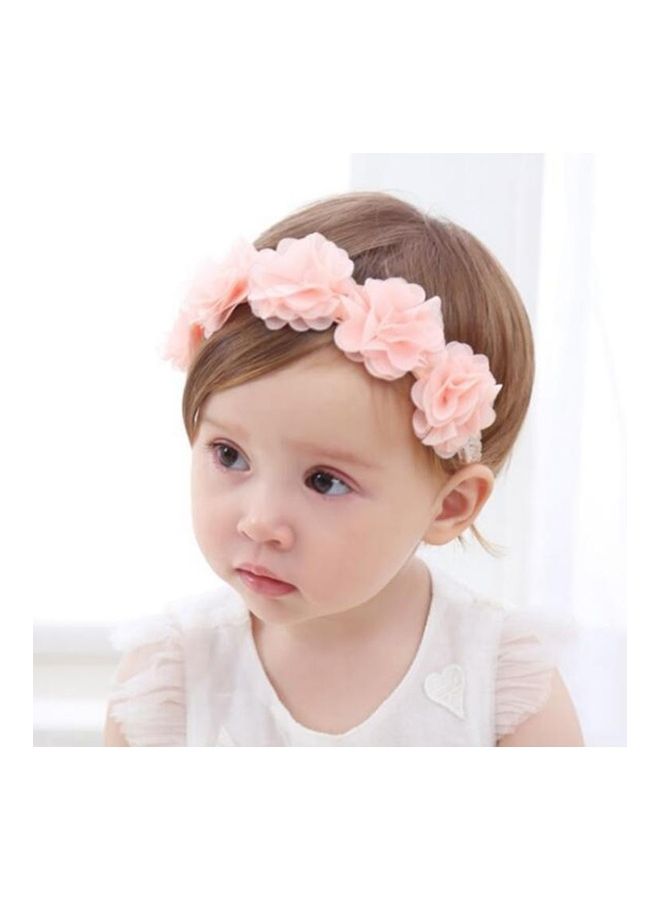 NIBEMINENT Baby Girl Flower Headband Handmade DIY Headwear white - Image 2