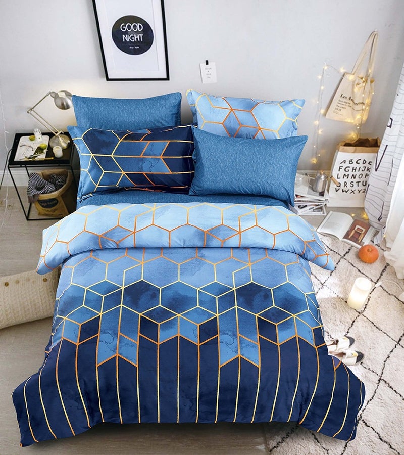 Bedding Light Luxury Style Gold-Plated Geometric Elements Rolney Kit, Bed Hat - Image 1