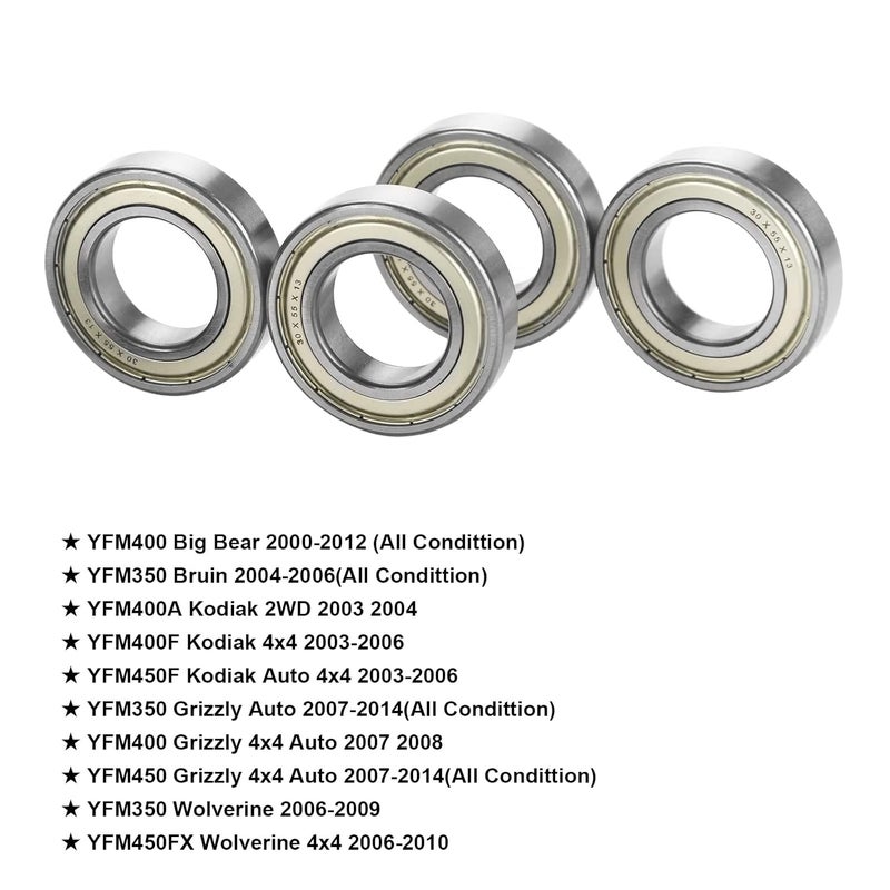 MINSTAR Front Wheel Bearing Set with Seals for Yamaha Kodiak, Grizzly, Big Bear, and Bruin - Image 3