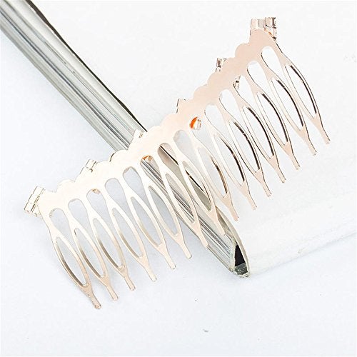 LETSP The most popular fashion Bridal hair accessories rhinestone pearl alloy hair comb wedding hairpin (01) - Image 3
