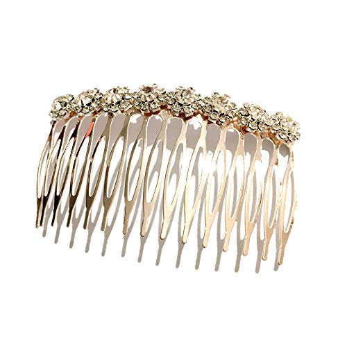 LETSP The most popular fashion Bridal hair accessories rhinestone pearl alloy hair comb wedding hairpin (01) - Image 1