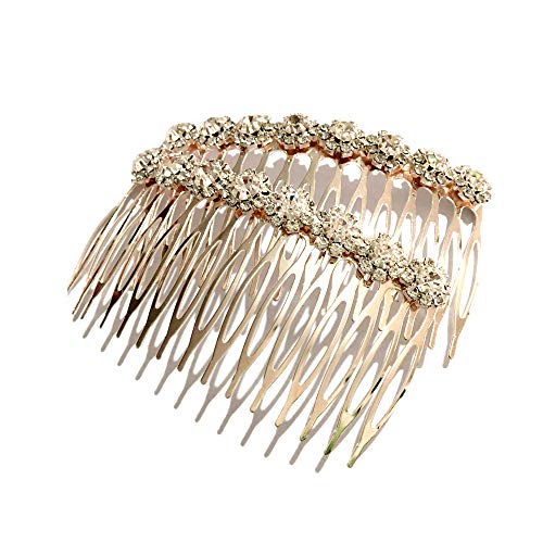 LETSP The most popular fashion Bridal hair accessories rhinestone pearl alloy hair comb wedding hairpin (01) - Image 2