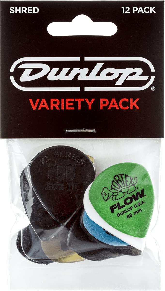 Dunlop Shred Variety Pack Guitar Picks, 12 Pack - Image 1