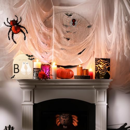 Beeveer Baby's First DIY Footprint Art Wooden Milestone Card Keepsake Little Boo Sign Nursery Decorative Ornaments for Baby Shower Newborn Photoshoot Prop(Halloween Classic) - Image 5