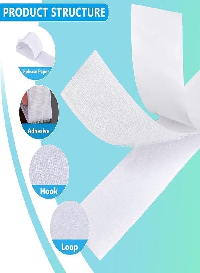 TRIVOT 5M White Strips with Adhesive Heavy Duty Multipurpose Tape Double Sided Hook and Loop Tape for Hanging Pictures at Home and Office Bulk Straps for Hanging on the - Image 2