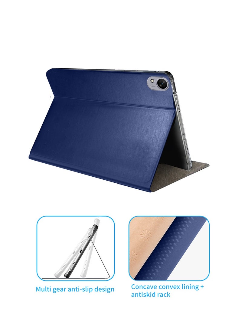 BYTER Huawei MatePad 11.5 S 2025 11.5 Inch / Honor Pad V9 2024 Classic PU Leather Trifold Stand Flip Case Cover - Navy Blue - Image 2