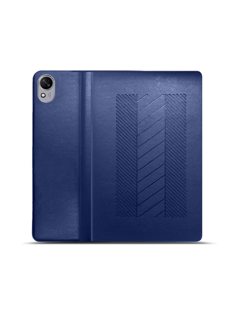 BYTER Huawei MatePad 11.5 S 2025 11.5 Inch / Honor Pad V9 2024 Classic PU Leather Trifold Stand Flip Case Cover - Navy Blue - Image 3