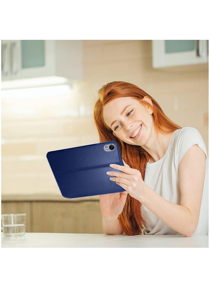 BYTER Huawei MatePad 11.5 S 2025 11.5 Inch / Honor Pad V9 2024 Classic PU Leather Trifold Stand Flip Case Cover - Navy Blue - Image 5