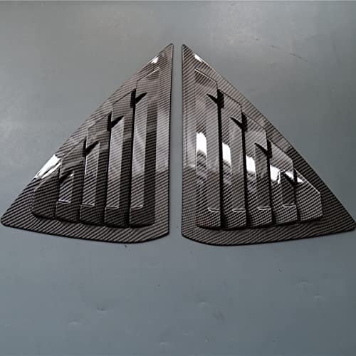 ZiWen 2X Sport Style Carbon Fiber Print Quarter Window Scoops Louvers For Nissan Sentra 2013-2019 (Carbon Fiber Print) - Image 3