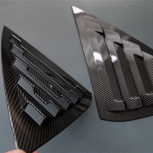 ZiWen 2X Sport Style Carbon Fiber Print Quarter Window Scoops Louvers For Nissan Sentra 2013-2019 (Carbon Fiber Print) - Image 5