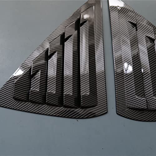 ZiWen 2X Sport Style Carbon Fiber Print Quarter Window Scoops Louvers For Nissan Sentra 2013-2019 (Carbon Fiber Print) - Image 4