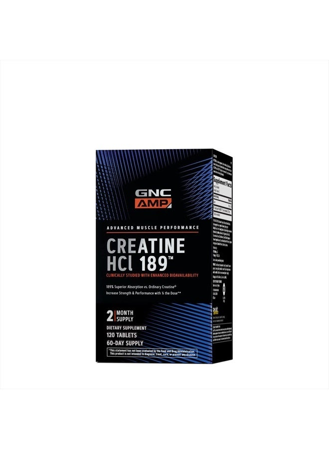 GNC AMP HCl 189, 120 Tablets - Image 1