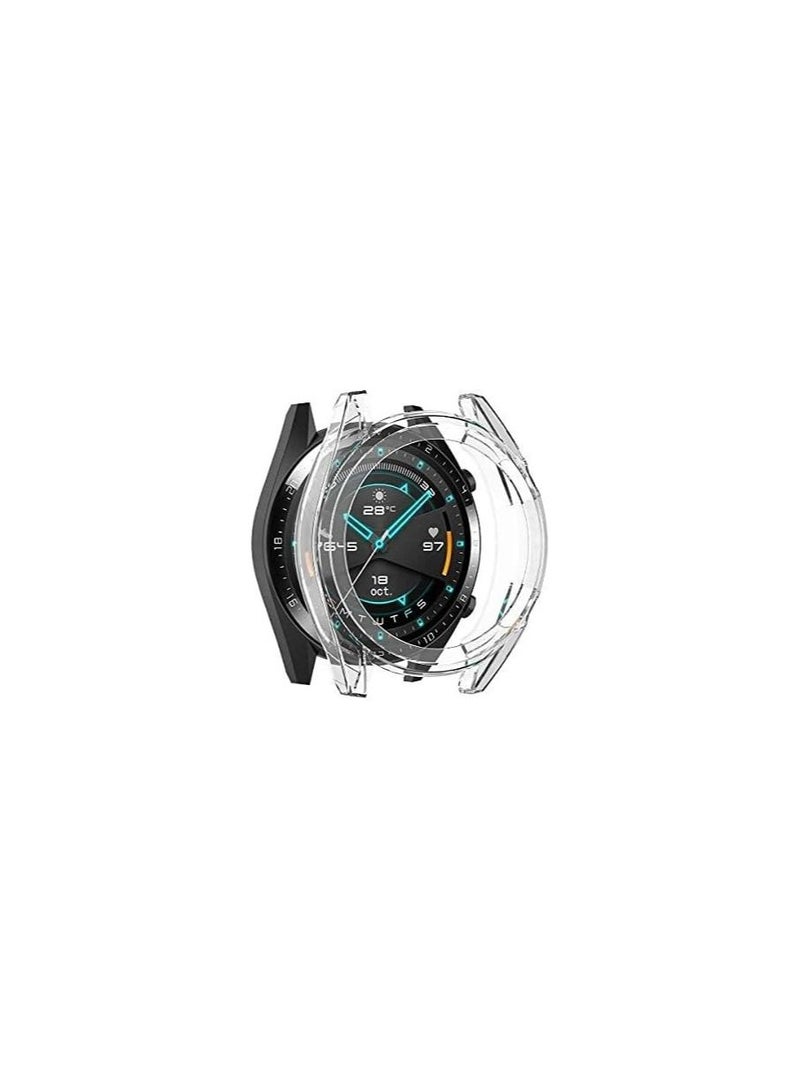 Compatible for Huawei Watch GT/GT2 46mm Clear Thin TPU Protector Bumper Watch Frame Case Cover (Clear)  - Image 1