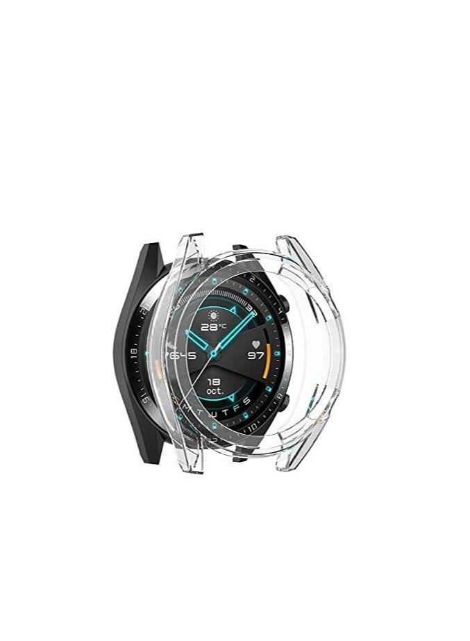 Compatible for Huawei Watch GT/GT2 46mm Clear Thin TPU Protector Bumper Watch Frame Case Cover (Clear)  - Image 3