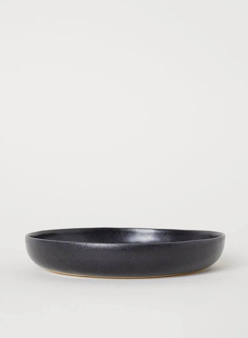 H&M Glazed Stoneware Plate