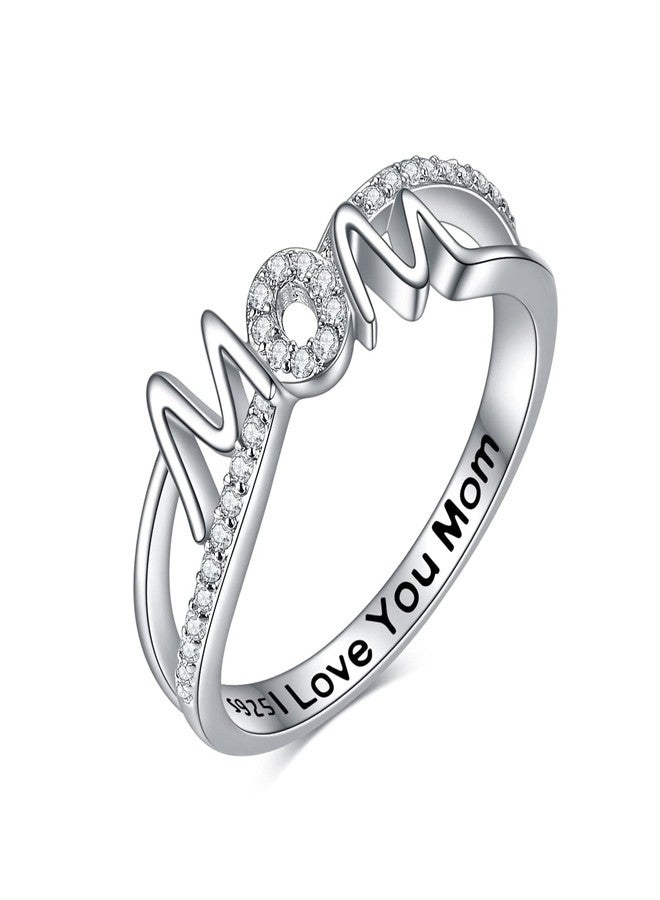 YFN Mom Mother Rings for Women Sterling Silver Mon Rings Mom Mother Jewelry for Women Birthday Gifts - Image 1