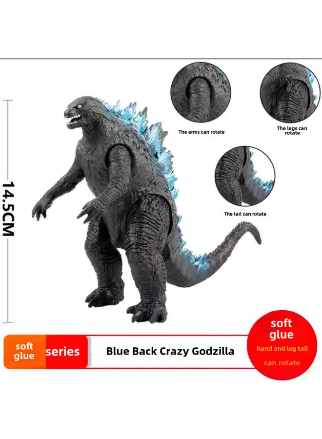 Wholesale/generation Of Nuclear Energy Injection Godzilla Red Lotus Movie Version Of The King Of Monsters Can Be Hand-made Model Toys-Color:small Size-Blue Back Furious Godzilla ]  - Image 1