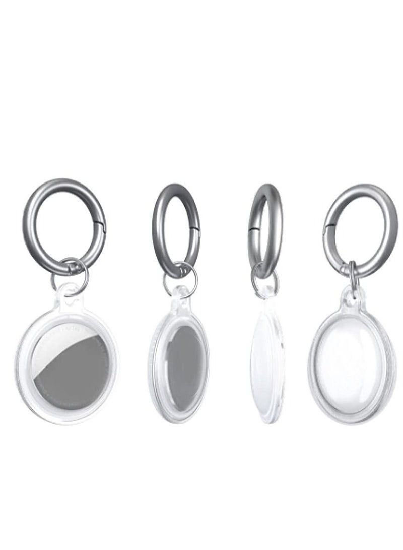 Rock Pow Easy To Carry Key Chain Portable Protective Transparent Case for Airtags Tracker Holder  - Image 2