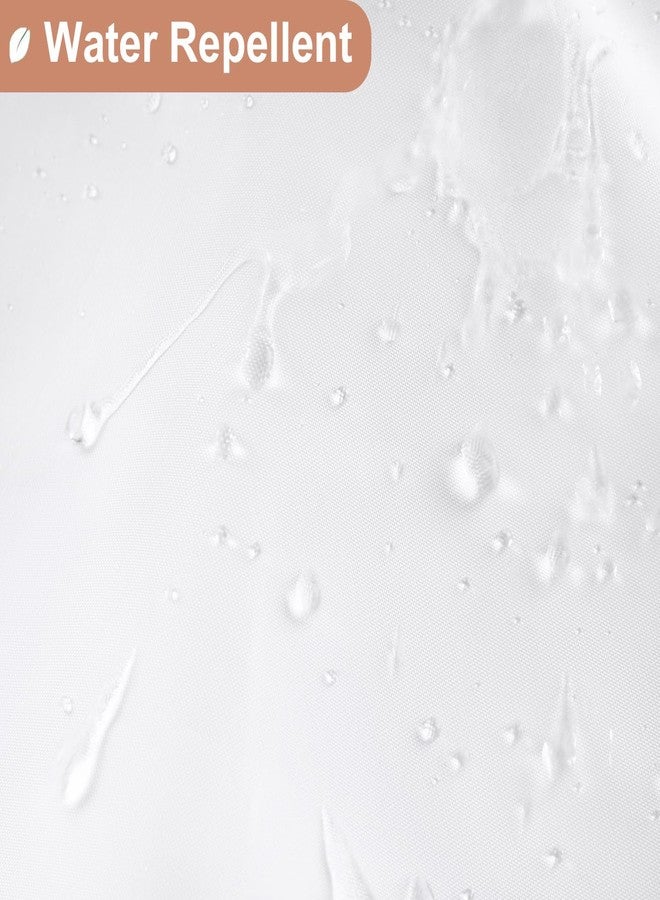 UFRIDAY White Fabric Long Shower Curtain Liner 72 x 75 inches with 12 Hooks,Washable Fabric Shower Curtain for Bathroom Water Resistant Shower Liner Hotel Quality Bathroom Curtains - Image 4
