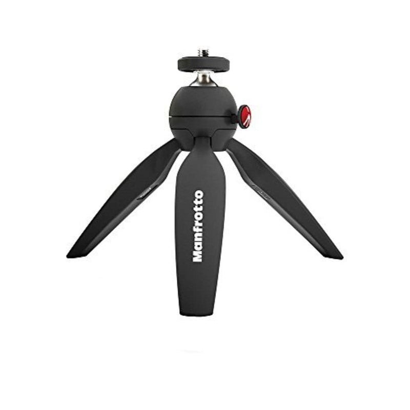 Manfrotto MTPIXIMII-B, PIXI Mini Tripod with Handgrip for Compact System Cameras, for DSLR, Mirrorless, Video, Made in Italy, Technopolymer and Aluminum, Black - Image 1