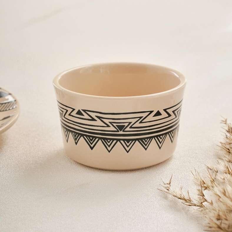 Pan Home رامكين إيليني العرقي - أسود وبيج